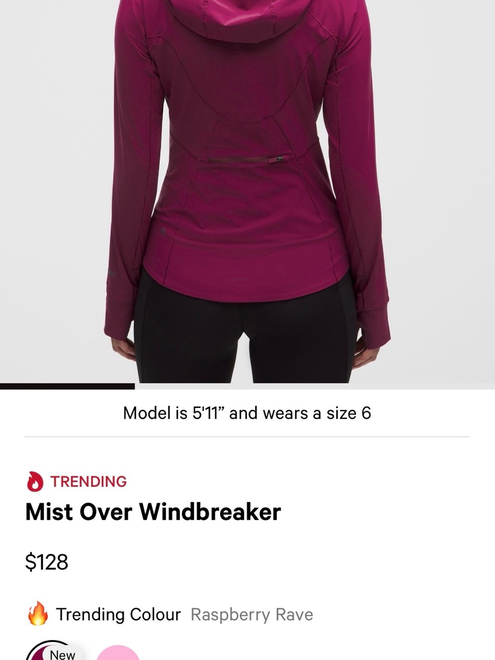 Lululemon Magenta Mist Over Windbreaker Running Jacket - Picture 11 of 11